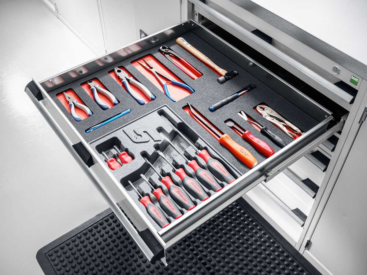 Compartiments de tiroirs pour outils