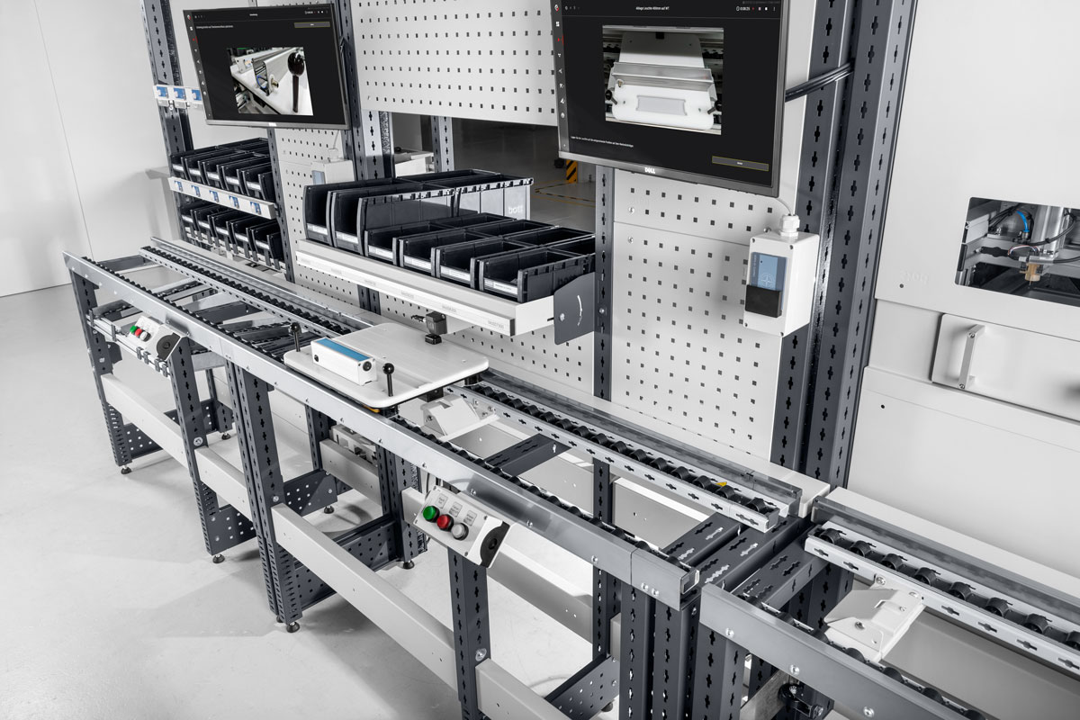 Individuele stations in uw industriële productielijn ergonomisch ingesteld